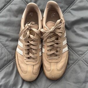 Adidas Samba Tan and White Classic Sneakers